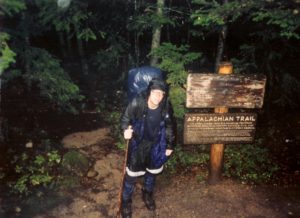 Slogging through wind and cold rain near Mount Kinsman. It was some of the worst weather of the entire trip.